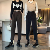 Lizakosht Wide Leg Pants Loose Casual High Waist Pocket Zipper Office Lady Pantalones Fashion Solid Women's Fitness Pants